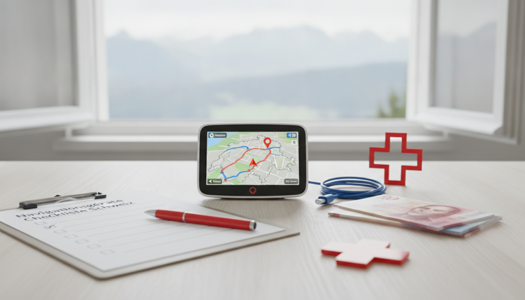 Navigationsgeräte Checkliste Schweiz
